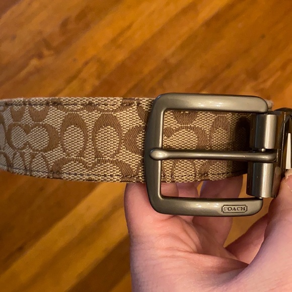HP!🎉COACH SIGNATURE REVERSIBLE JACQUARD BELT - VINTAGE 2013 ✨ - Picture 3 of 7